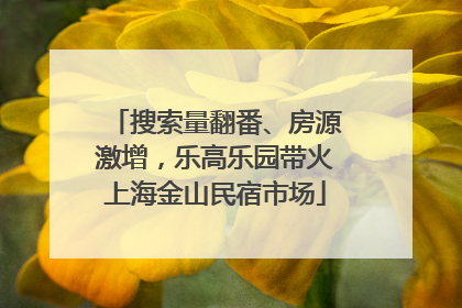 搜索量翻番、房源激增，乐高乐园带火上海金山民宿市场