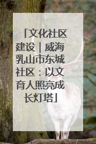 文化社区建设｜威海乳山市东城社区：以文育人照亮成长灯塔