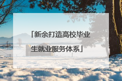 新余打造高校毕业生就业服务体系