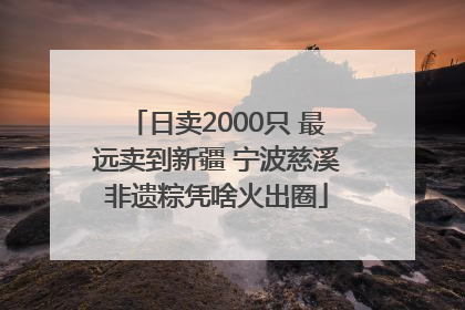 日卖2000只 最远卖到新疆 宁波慈溪非遗粽凭啥火出圈