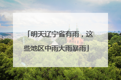 明天辽宁省有雨，这些地区中雨大雨暴雨