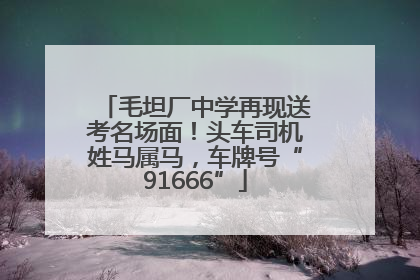 毛坦厂中学再现送考名场面！头车司机姓马属马，车牌号“91666”