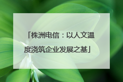 株洲电信：以人文温度浇筑企业发展之基