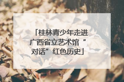 桂林青少年走进广西省立艺术馆“对话”红色历史