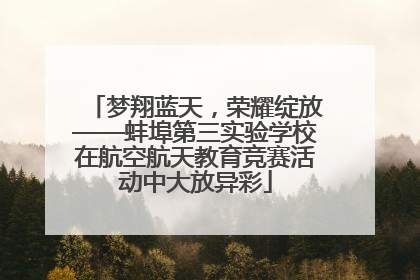 梦翔蓝天，荣耀绽放——蚌埠第三实验学校在航空航天教育竞赛活动中大放异彩