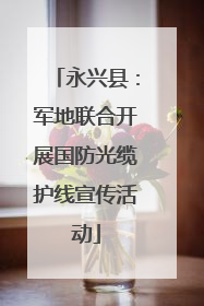 永兴县：军地联合开展国防光缆护线宣传活动