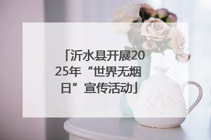 沂水县开展2025年“世界无烟日”宣传活动