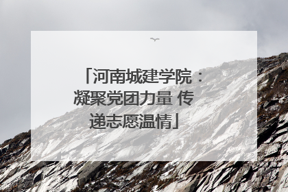 河南城建学院：凝聚党团力量 传递志愿温情