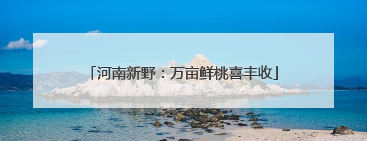 河南新野：万亩鲜桃喜丰收