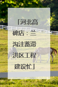 河北高碑店：兰沟洼蓄滞洪区工程建设忙