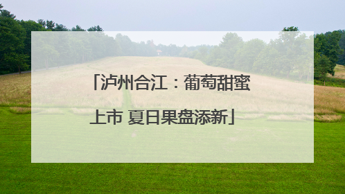 泸州合江：葡萄甜蜜上市 夏日果盘添新