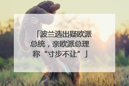 波兰选出疑欧派总统，亲欧派总理称“寸步不让”