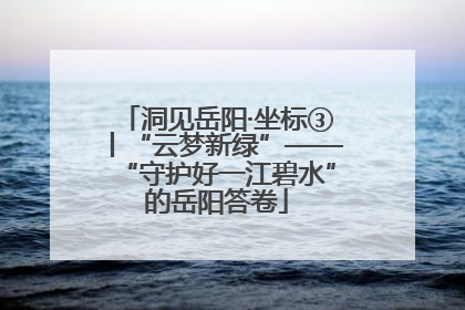 洞见岳阳·坐标③丨“云梦新绿”——“守护好一江碧水”的岳阳答卷