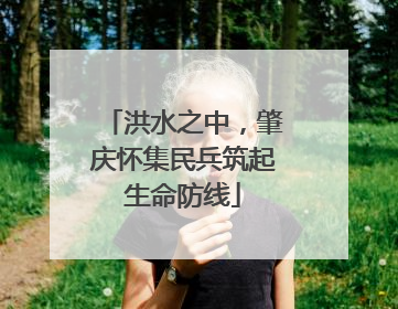 洪水之中，肇庆怀集民兵筑起生命防线