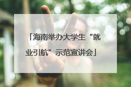 海南举办大学生“就业引航”示范宣讲会