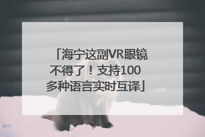 海宁这副VR眼镜不得了！支持100多种语言实时互译