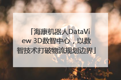 海康机器人DataView 3D数智中心，以数智技术打破物流规划边界