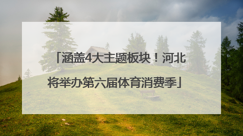 涵盖4大主题板块！河北将举办第六届体育消费季
