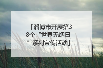 淄博市开展第38个“世界无烟日”系列宣传活动