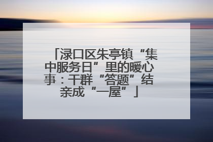 渌口区朱亭镇“集中服务日”里的暖心事：干群“答题”结亲成“一屋”