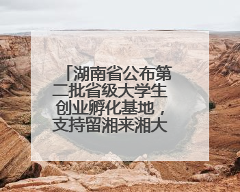 湖南省公布第二批省级大学生创业孵化基地，支持留湘来湘大学生创新创业