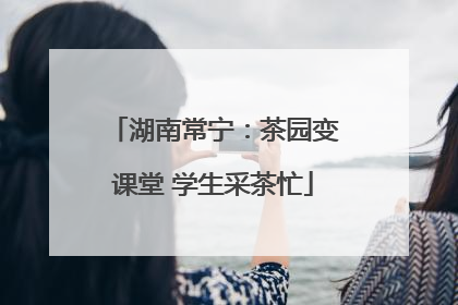 湖南常宁：茶园变课堂 学生采茶忙