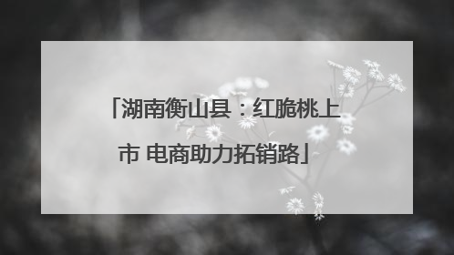 湖南衡山县：红脆桃上市 电商助力拓销路