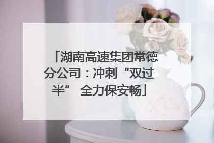 湖南高速集团常德分公司：冲刺“双过半” 全力保安畅