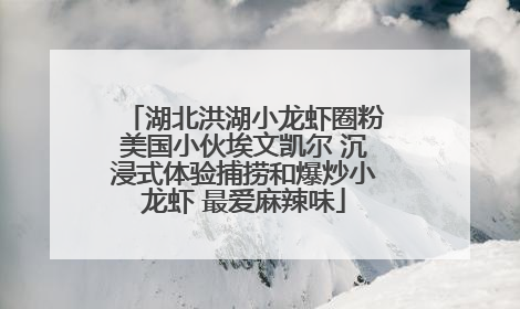 湖北洪湖小龙虾圈粉美国小伙埃文凯尔 沉浸式体验捕捞和爆炒小龙虾 最爱麻辣味