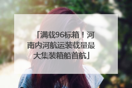 满载96标箱！河南内河航运装载量最大集装箱船首航