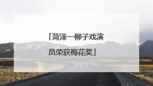 菏泽一柳子戏演员荣获梅花奖