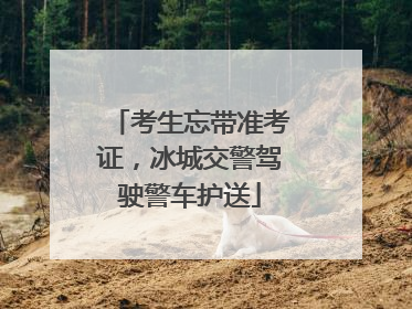 考生忘带准考证，冰城交警驾驶警车护送