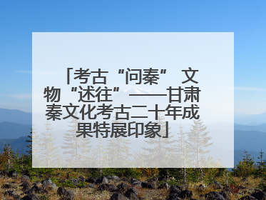 考古“问秦” 文物“述往”——甘肃秦文化考古二十年成果特展印象