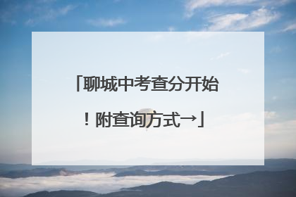 聊城中考查分开始！附查询方式→