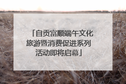 自贡富顺端午文化旅游暨消费促进系列活动即将启幕