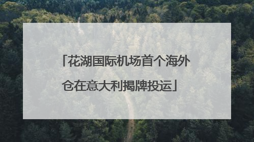 花湖国际机场首个海外仓在意大利揭牌投运