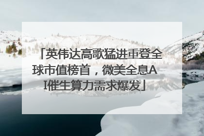 英伟达高歌猛进重登全球市值榜首，微美全息AI催生算力需求爆发
