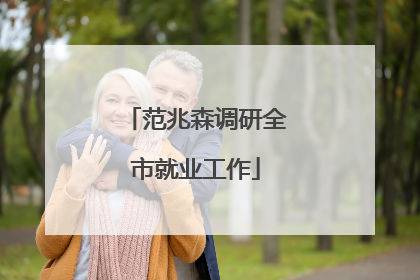 范兆森调研全市就业工作