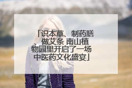 识本草、制药膳、做艾条 南山植物园里开启了一场中医药文化盛宴