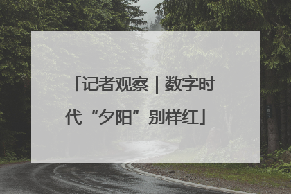 记者观察｜数字时代“夕阳”别样红
