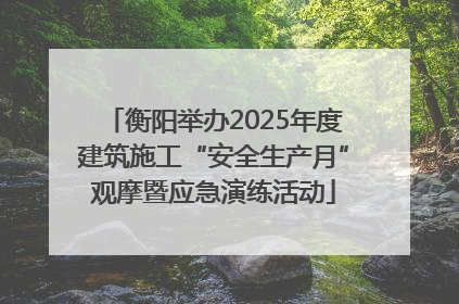 衡阳举办2025年度建筑施工“安全生产月”观摩暨应急演练活动
