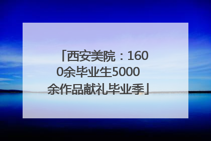 西安美院：1600余毕业生5000余作品献礼毕业季