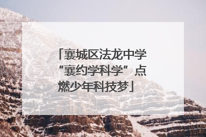 襄城区法龙中学“襄约学科学”点燃少年科技梦