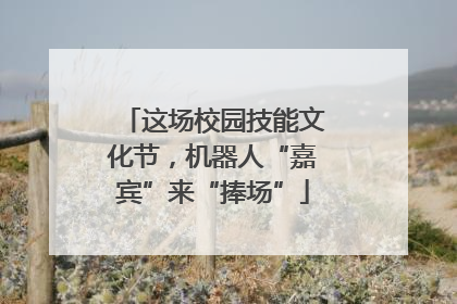 这场校园技能文化节，机器人“嘉宾”来“捧场”
