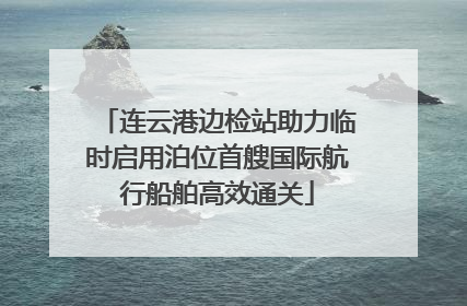 连云港边检站助力临时启用泊位首艘国际航行船舶高效通关