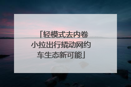轻模式去内卷 小拉出行撬动网约车生态新可能