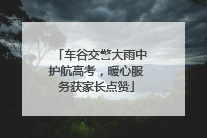 车谷交警大雨中护航高考，暖心服务获家长点赞