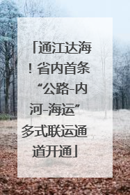 通江达海！省内首条“公路-内河-海运”多式联运通道开通