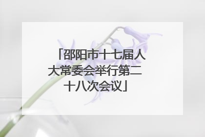 邵阳市十七届人大常委会举行第二十八次会议