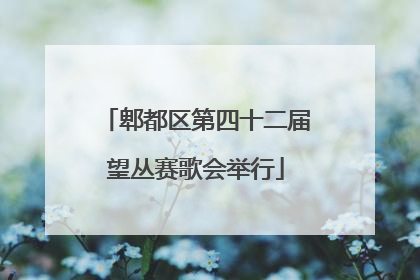郫都区第四十二届望丛赛歌会举行